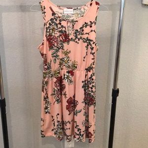 French Grey floral summer dress